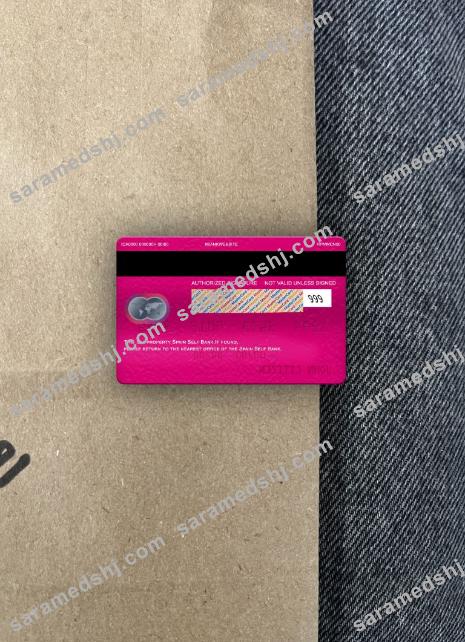 Spain Self Bank mastercard photolook back